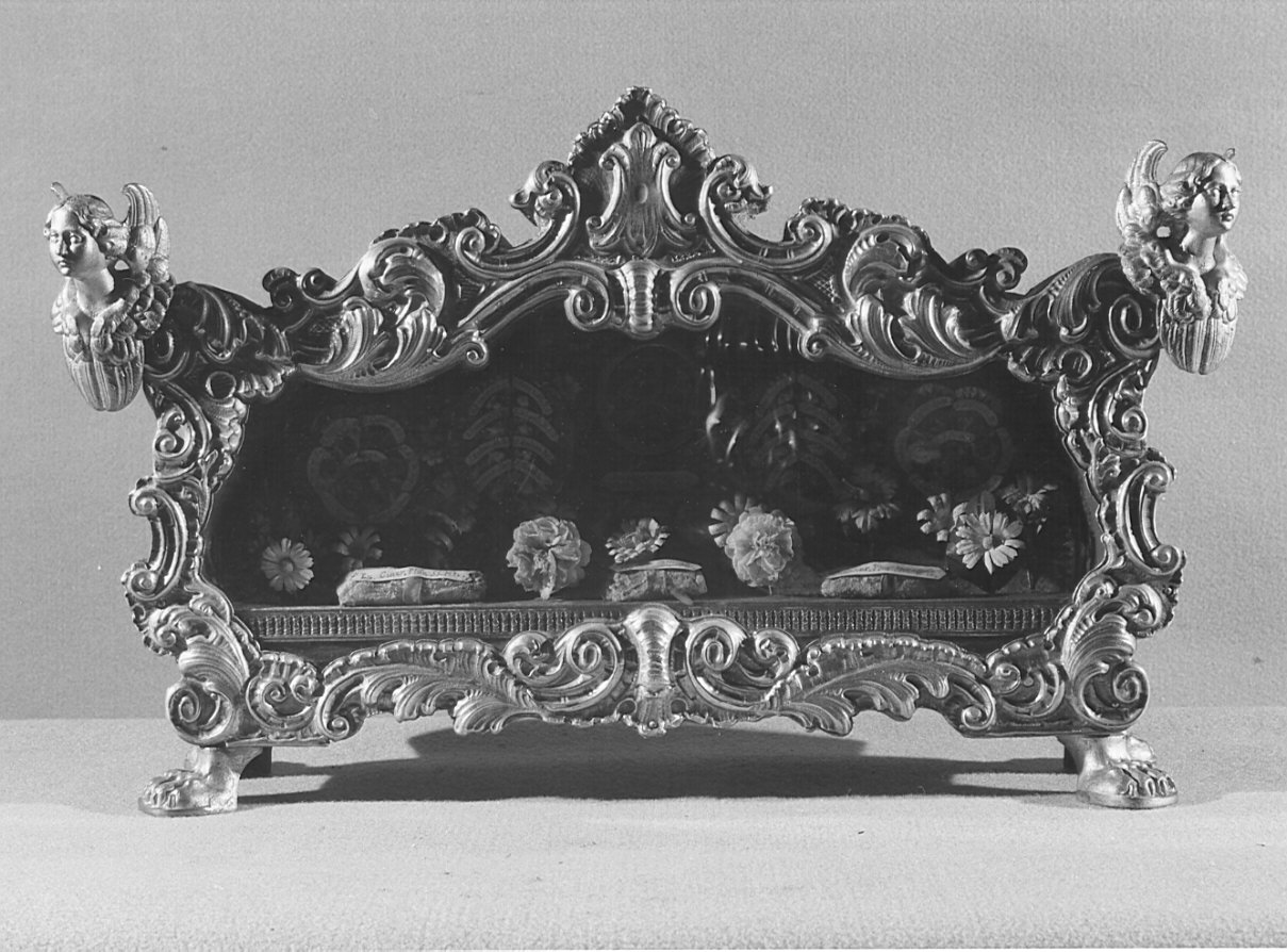 reliquiario a teca - a cassetta, opera isolata - bottega lombarda (fine/inizio secc. XVII/ XVIII)