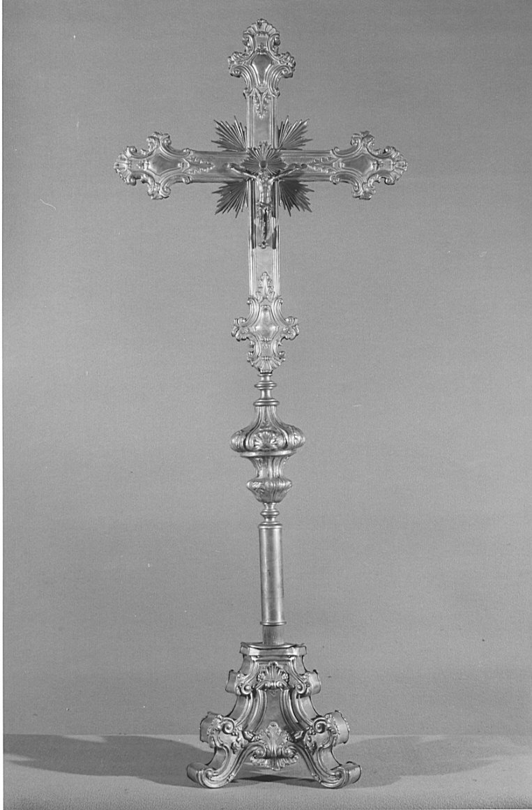 croce d'altare, opera isolata - bottega lombarda (seconda metà sec. XVIII)