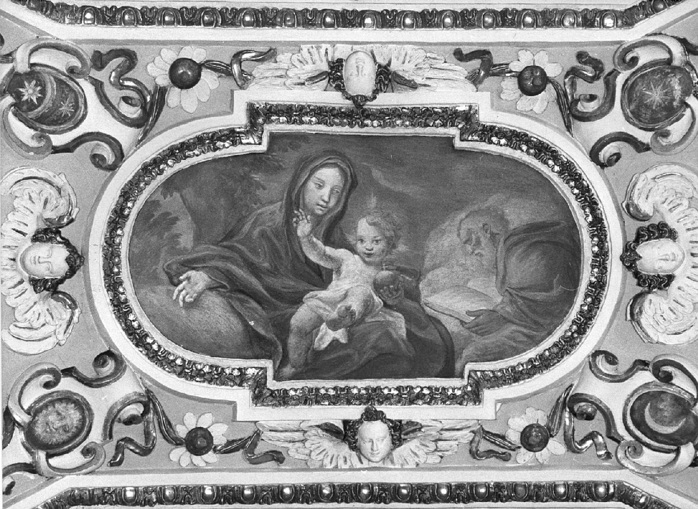 Sacra Famiglia (dipinto, elemento d'insieme) di Quaglio Giulio (sec. XVIII)