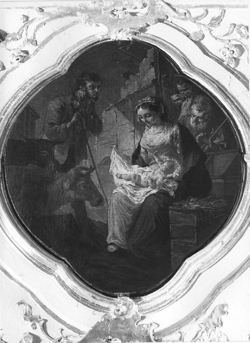 adorazione dei pastori (dipinto, elemento d'insieme) di Capella Francesco detto Daggiù (attribuito) (seconda metà sec. XVIII)