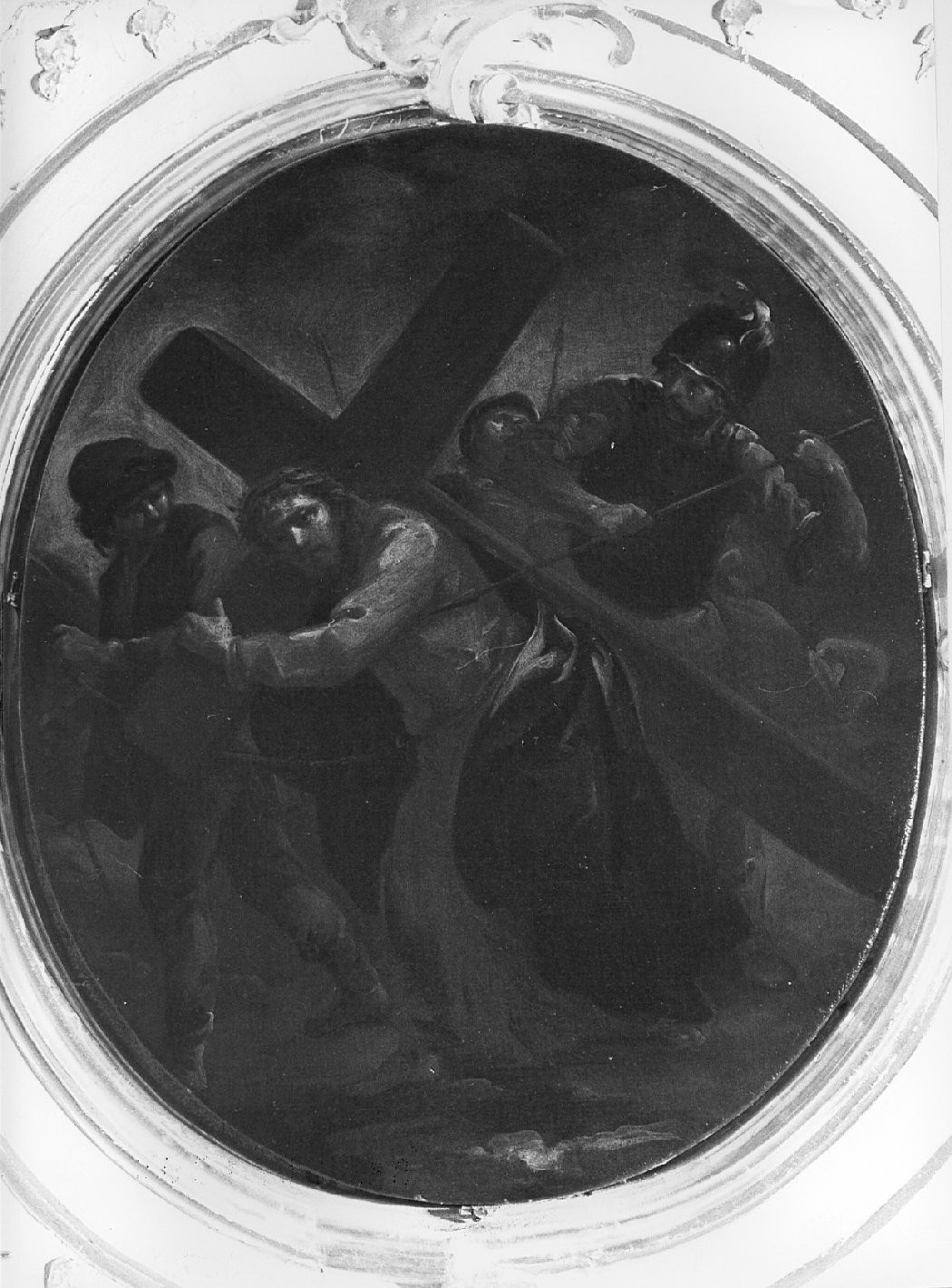 salita di Cristo al monte Calvario (dipinto, elemento d'insieme) di Capella Francesco detto Daggiù (attribuito) (seconda metà sec. XVIII)