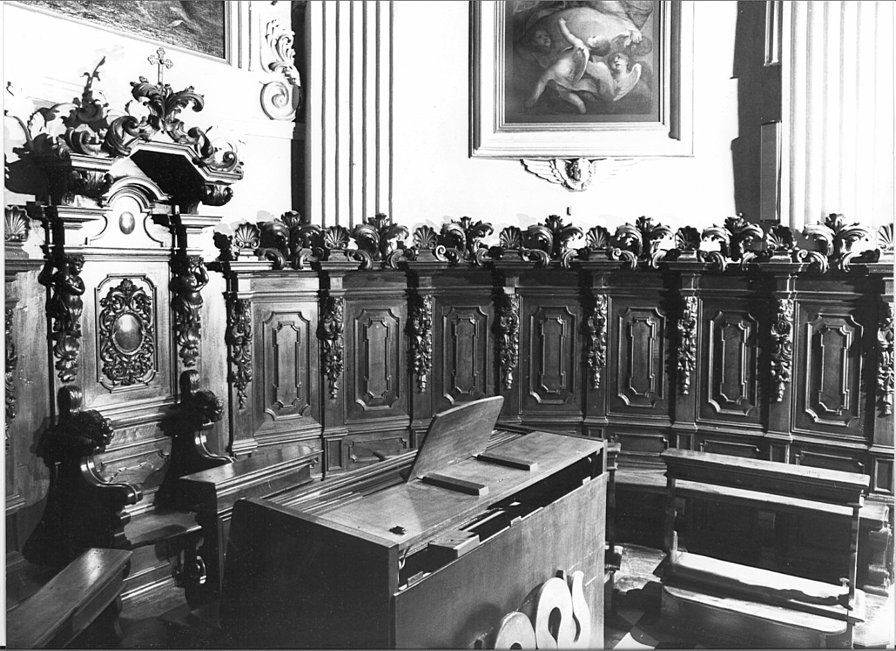 stalli del coro, insieme - bottega lombarda (sec. XVIII)