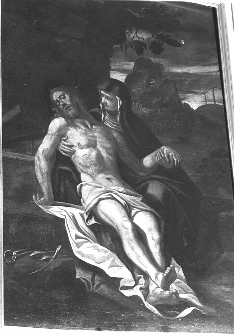 Pietà (dipinto, opera isolata) di Cavagna Gian Paolo (attribuito) (sec. XVII)
