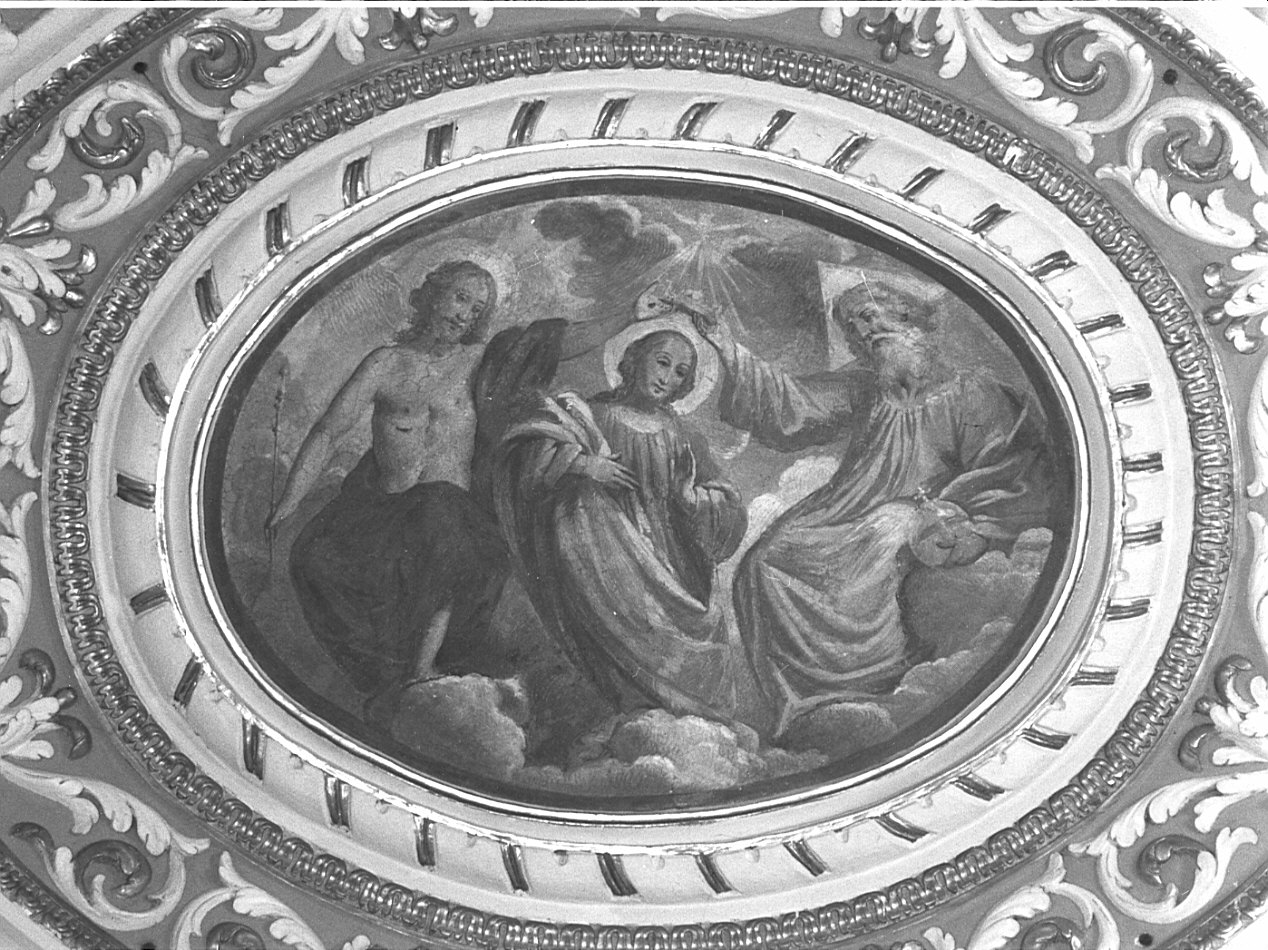 incoronazione di Maria Vergine (dipinto, elemento d'insieme) di Calandra Giovanni Battista (attribuito), Ceresa Carlo (attribuito) (prima metà sec. XVII)