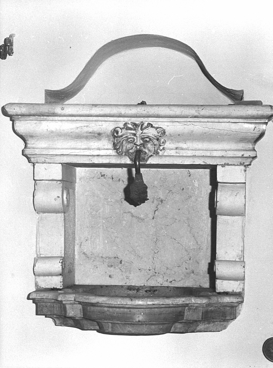lavabo da sacrestia, opera isolata - bottega lombarda (fine/inizio secc. XVII/ XVIII)