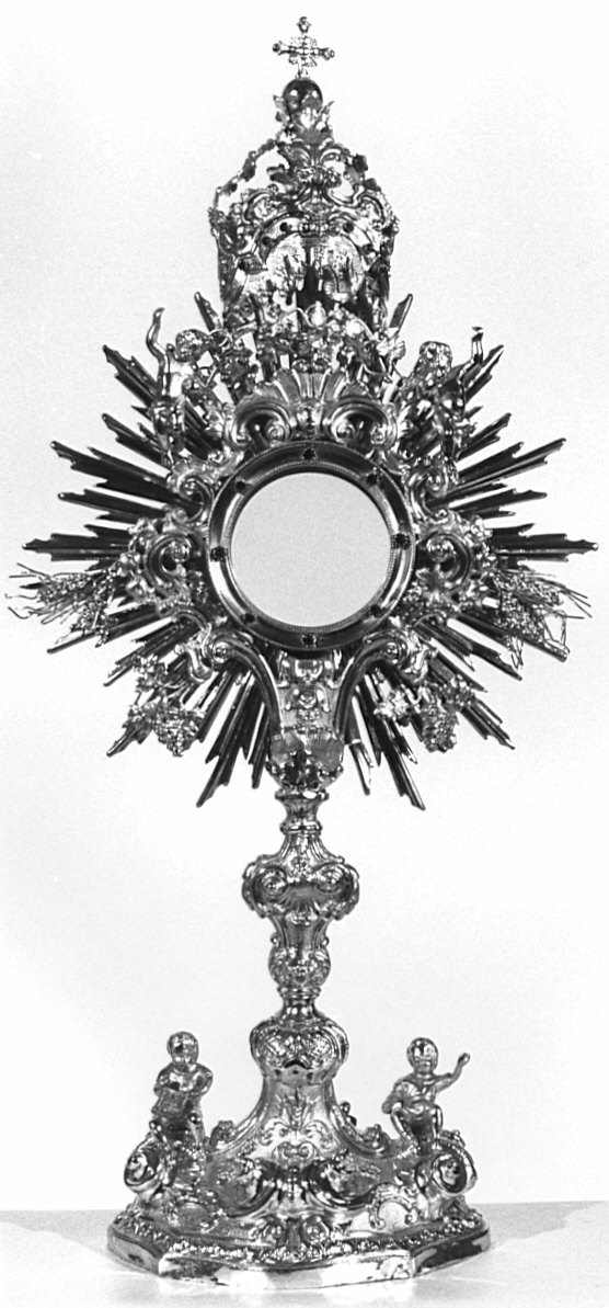 ostensorio - a raggiera, opera isolata - bottega lombarda (sec. XVIII)