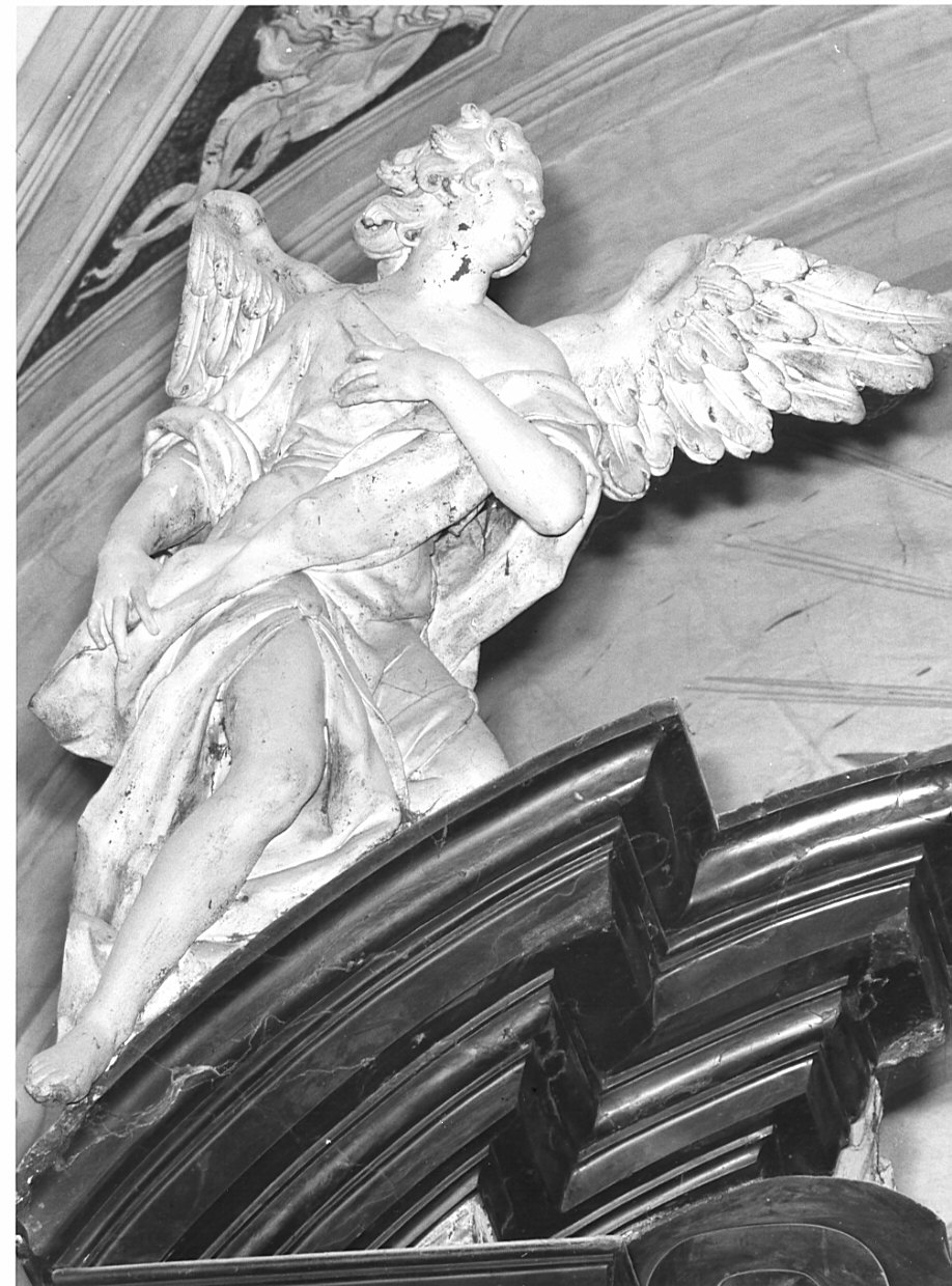 angelo (statua, elemento d'insieme) - bottega lombarda (fine sec. XVII)