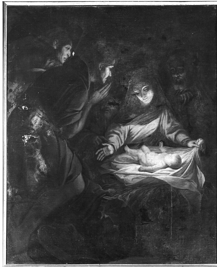 adorazione dei pastori (dipinto, opera isolata) - ambito lombardo (metà sec. XVII)