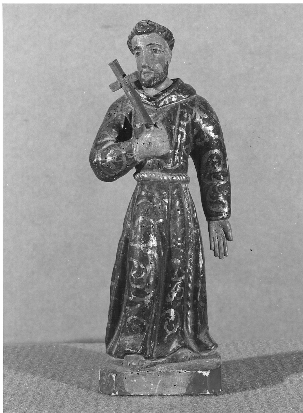 San Francesco d'Assisi (statua, opera isolata) - bottega bergamasca (fine/inizio secc. XVII/ XVIII)