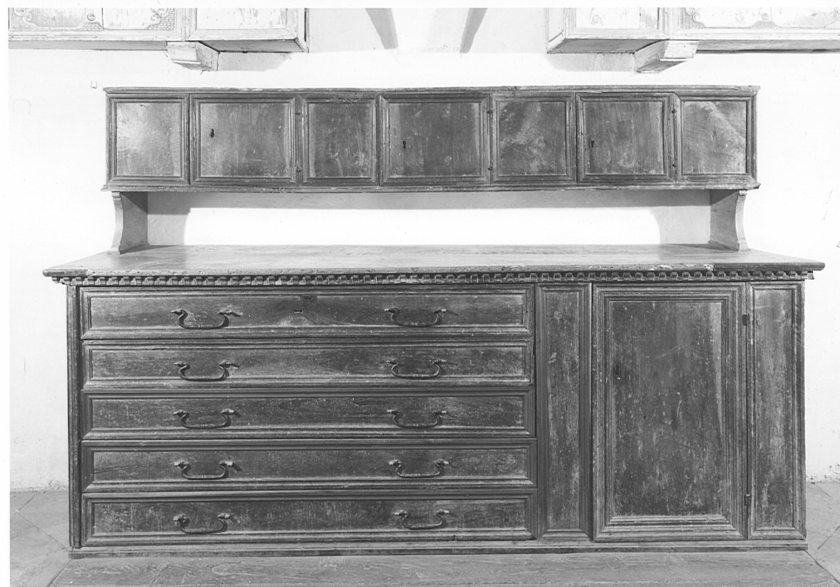 armadio da sacrestia, opera isolata - bottega bergamasca (sec. XVII)