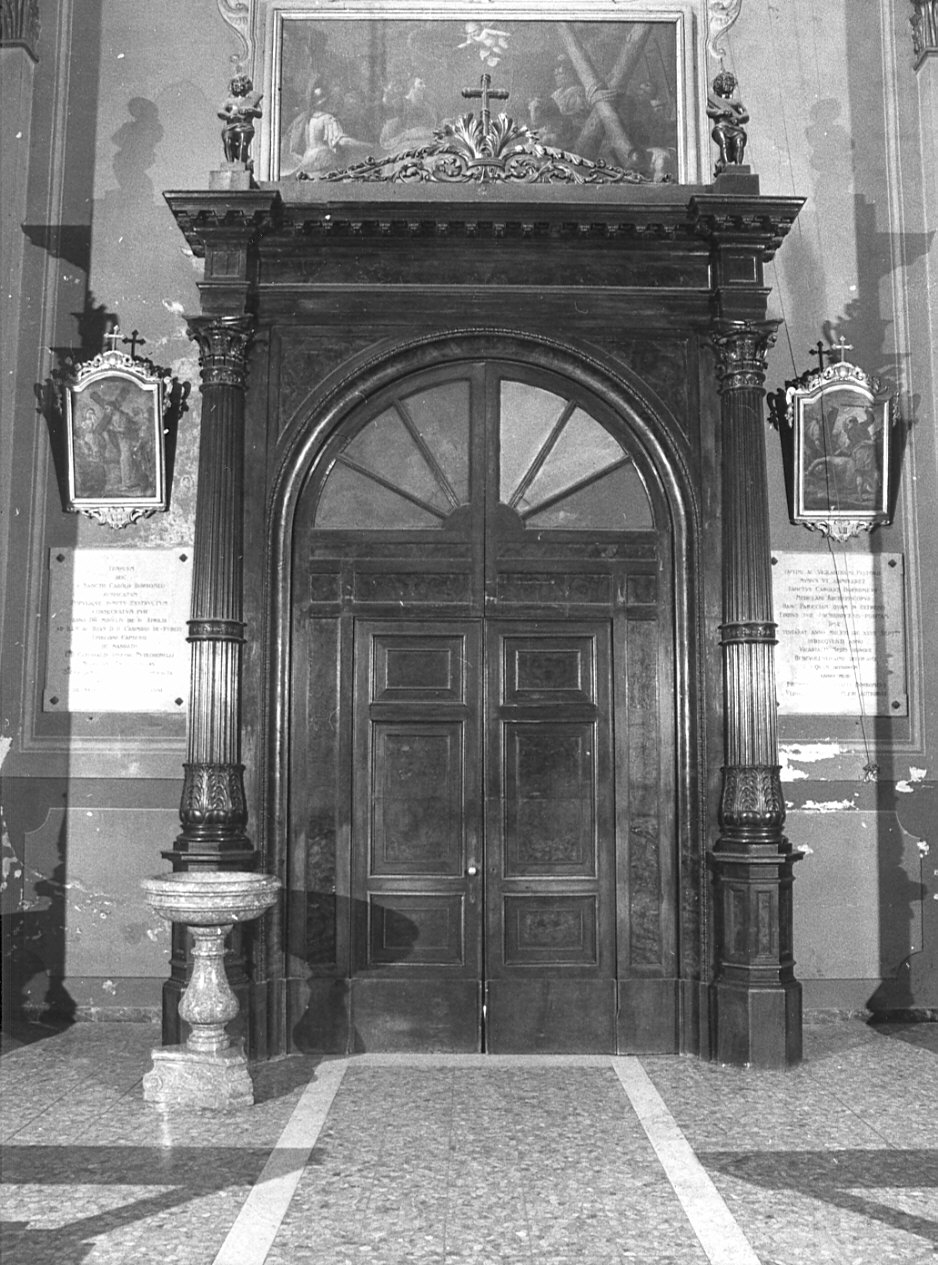 bussola d'ingresso, opera isolata - bottega lombarda (sec. XIX)