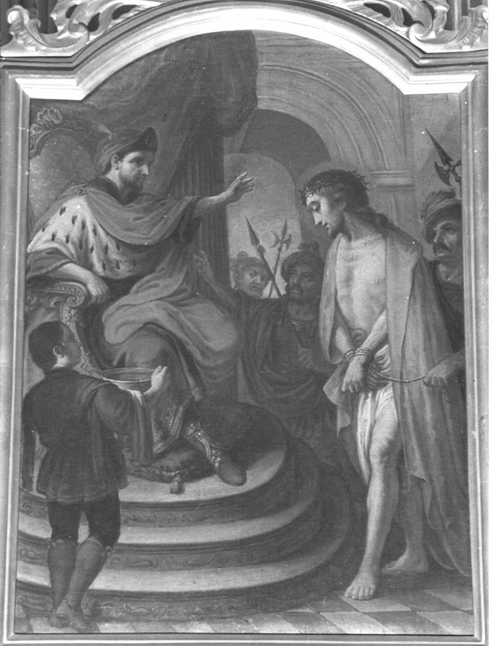 stazione I: Gesù condannato a morte (Via Crucis, elemento d'insieme) di Peverada Gaetano (attribuito) (fine sec. XVIII)