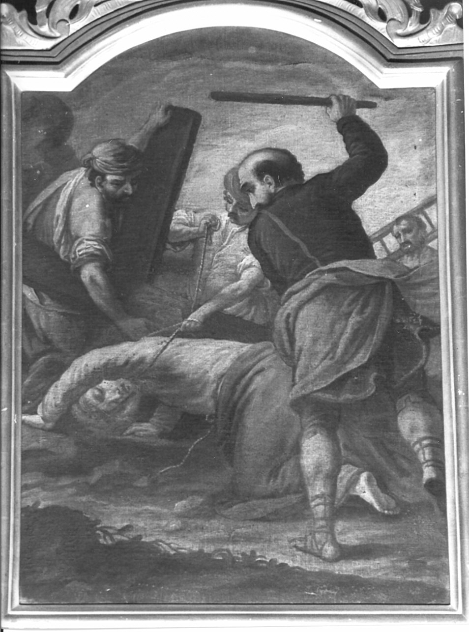 stazione VII: Gesù cade sotto la croce la seconda volta (Via Crucis, elemento d'insieme) di Peverada Gaetano (attribuito) (fine sec. XVIII)