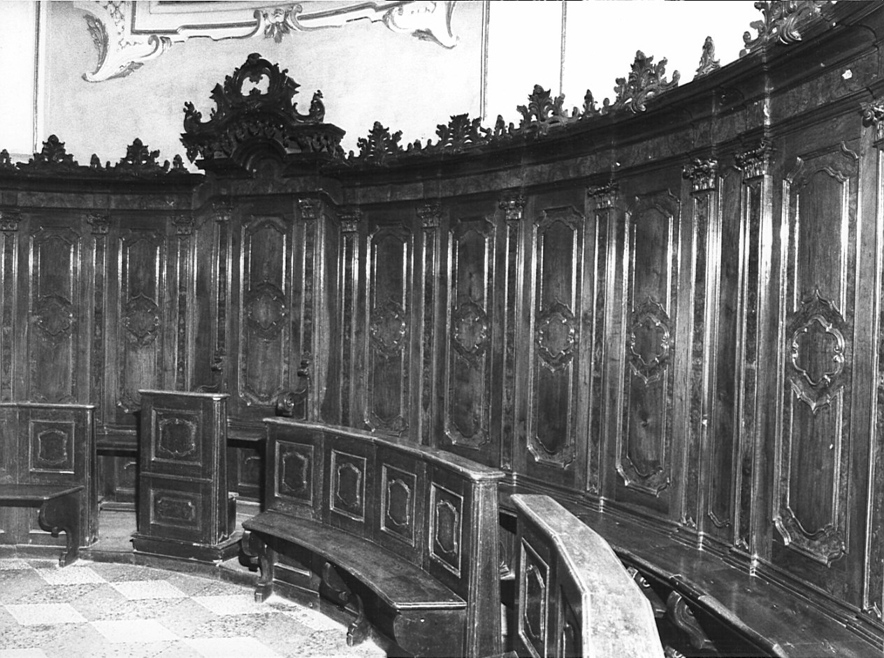 stalli del coro, opera isolata - bottega lombarda (seconda metà sec. XVIII)