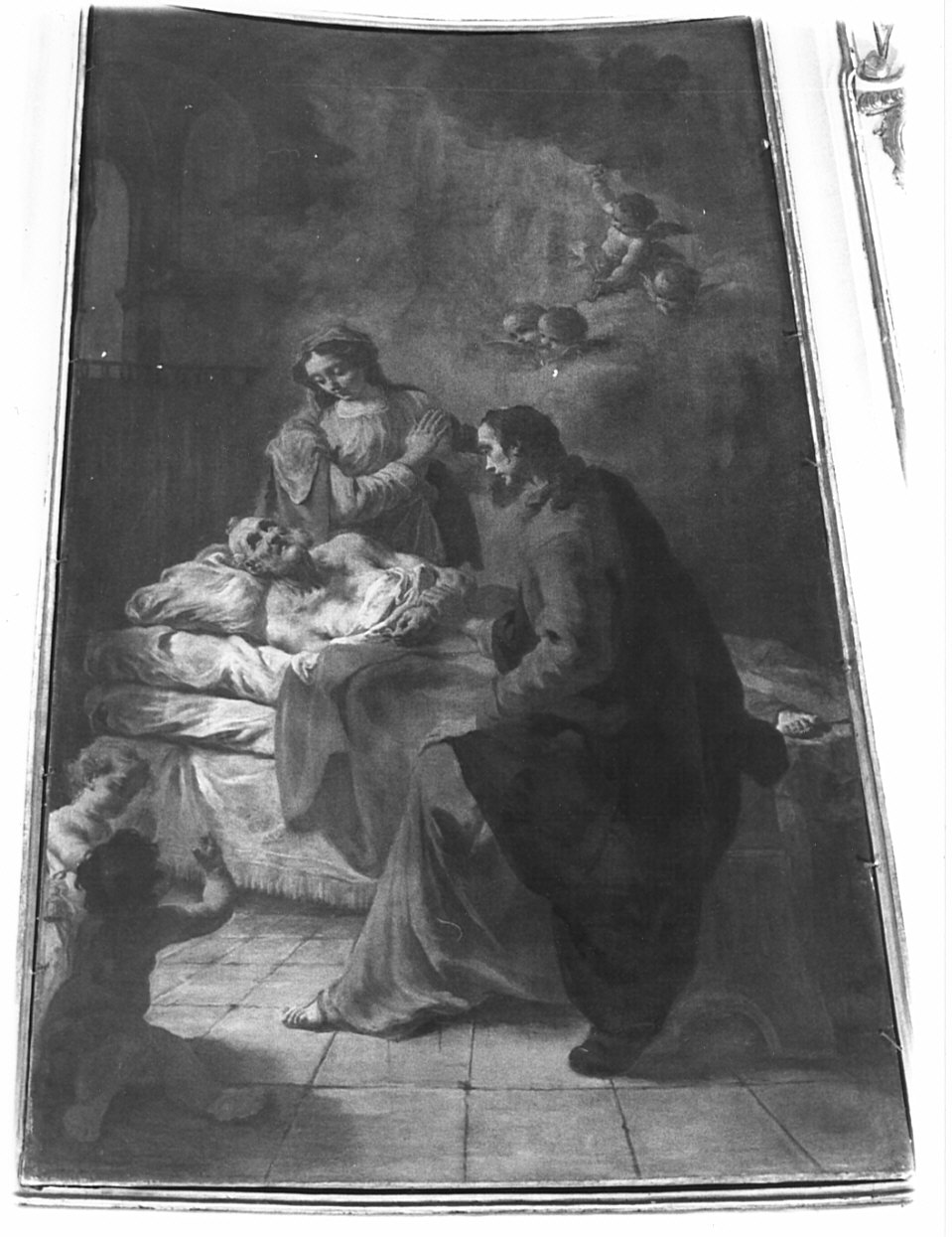 morte di San Giuseppe (dipinto, opera isolata) di Capella Francesco detto Daggiù (sec. XVIII)