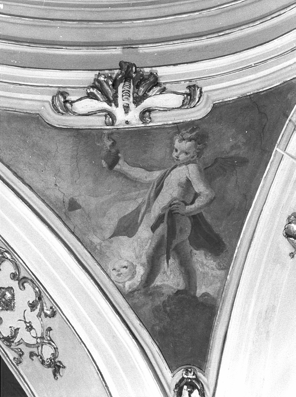 angelo con Sacro Cuore (dipinto, elemento d'insieme) di Galliari Bernardino, Galliari Fabrizio (sec. XVIII)