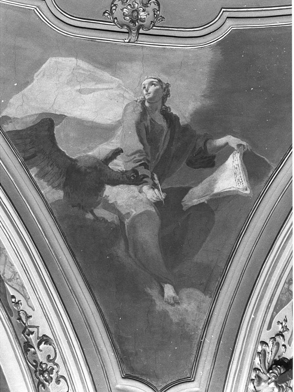 San Giovanni Evangelista (dipinto, elemento d'insieme) di Galliari Bernardino, Galliari Fabrizio (sec. XVIII)