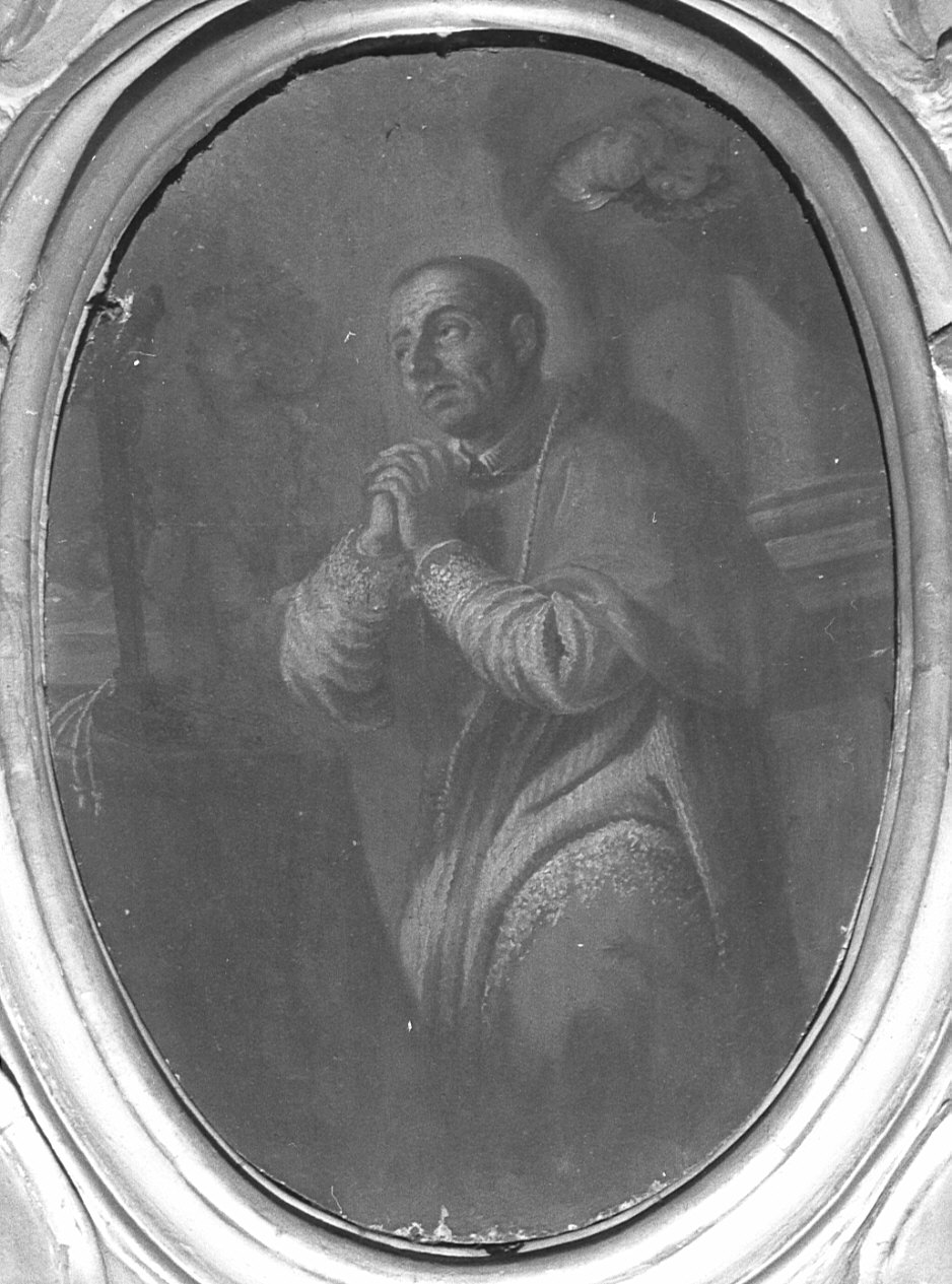 San Carlo Borromeo in adorazione della croce (dipinto, elemento d'insieme) - ambito lombardo (sec. XVIII)