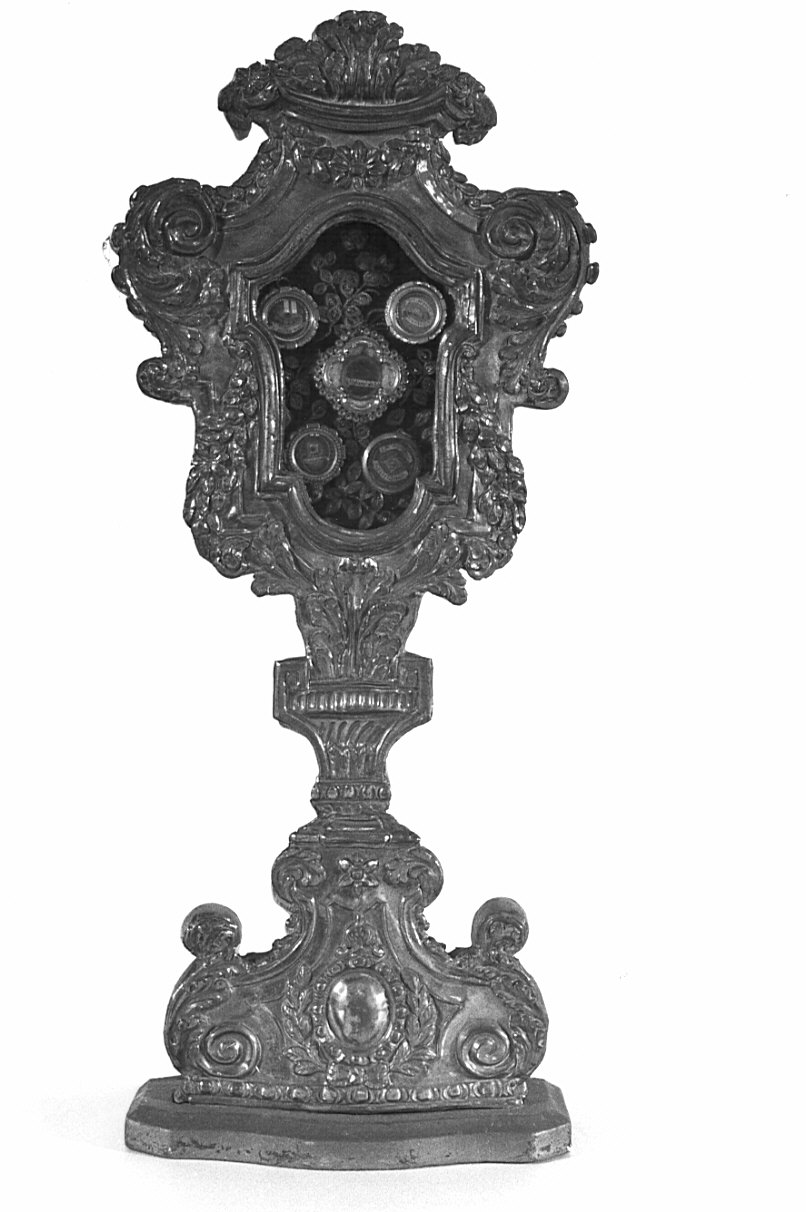 reliquiario - a ostensorio, serie - bottega bergamasca (fine sec. XVII)