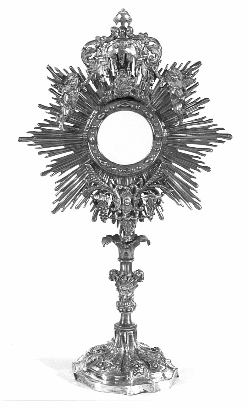 ostensorio - a raggiera, opera isolata - bottega bergamasca (seconda metà sec. XVIII)