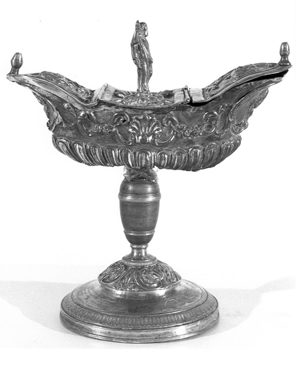 navicella portaincenso, opera isolata - bottega lombarda (inizio sec. XIX)