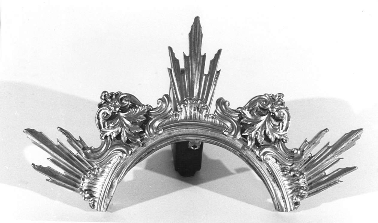 aureola di immagine sacra, opera isolata - bottega bergamasca (sec. XIX)