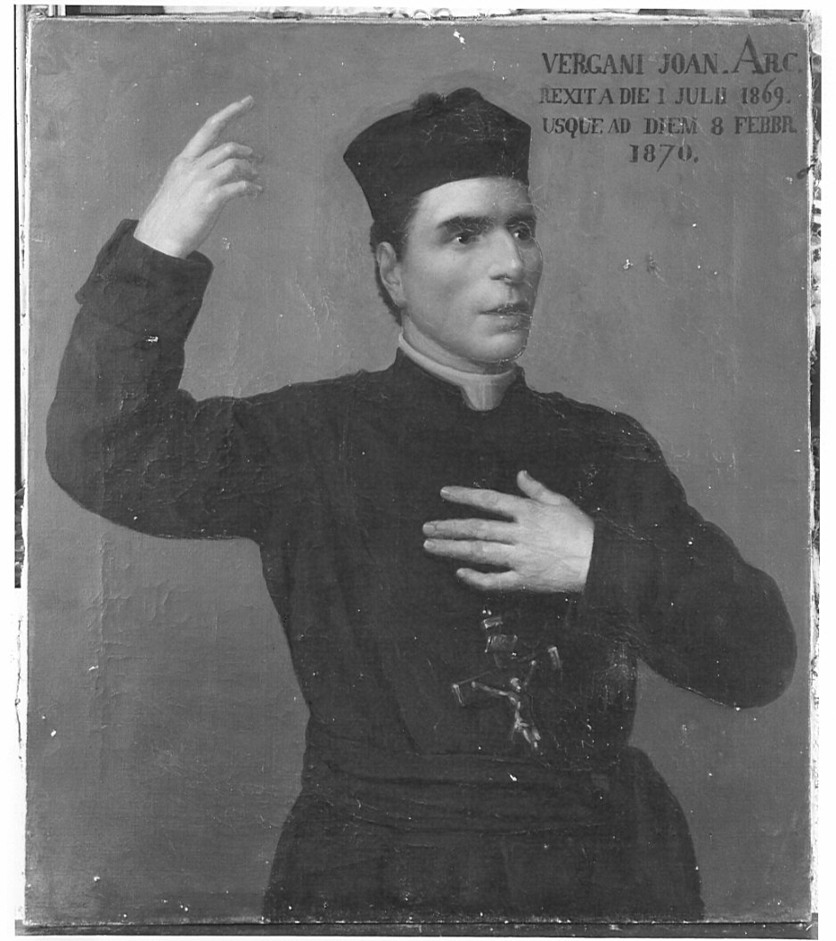 Ritratto dell'arciprete Giovanni Vergani (dipinto, opera isolata) - ambito lombardo (ultimo quarto sec. XIX)