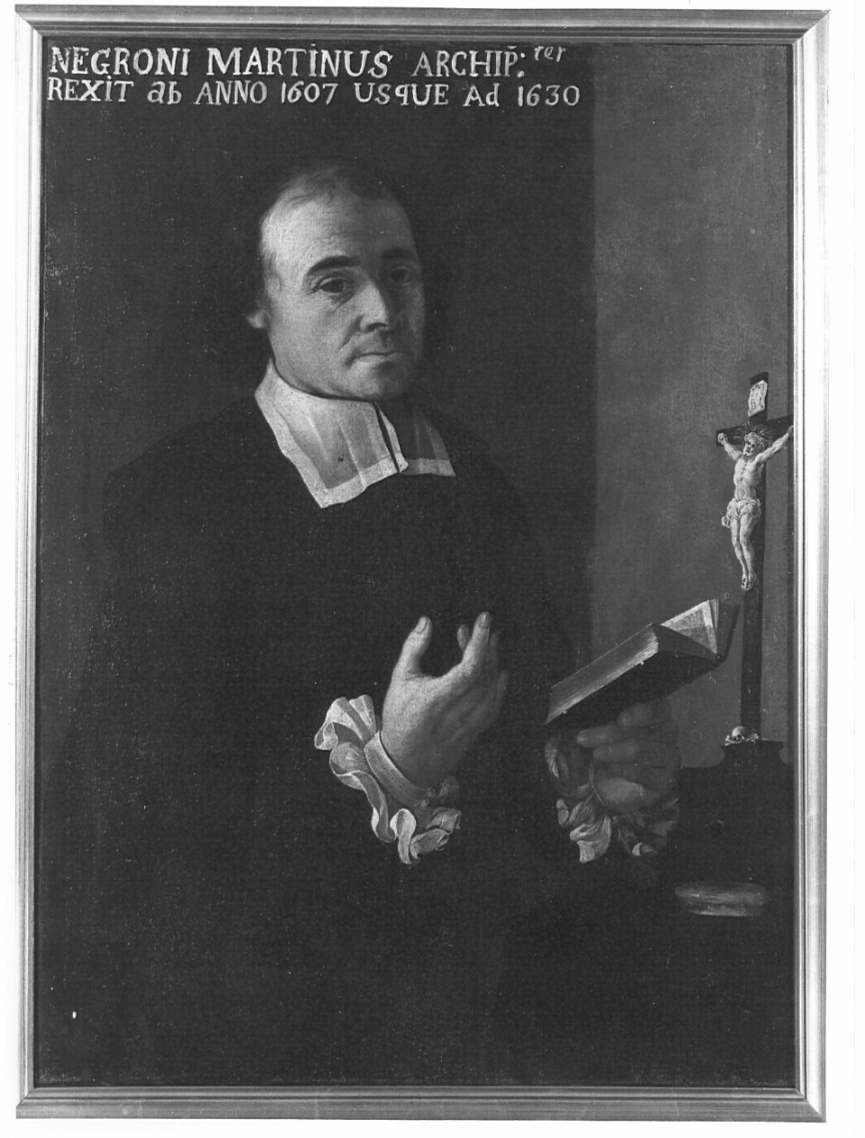 Ritratto dell'arciprete Martino Negroni (dipinto, opera isolata) - ambito bergamasco (secc. XVII/ XVIII)
