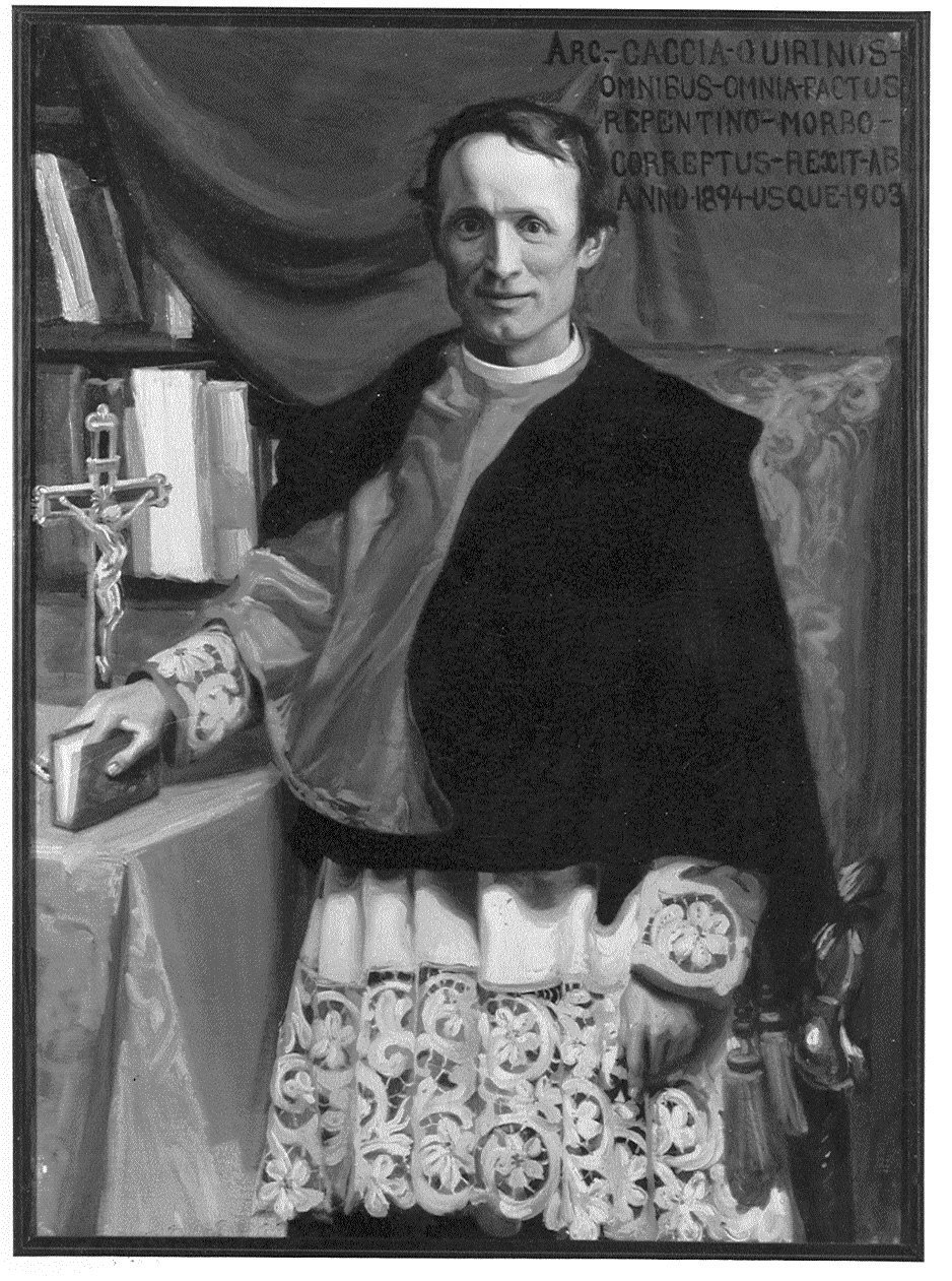 Ritratto dell'arciprete Quirino Caccia (dipinto, opera isolata) - ambito lombardo (fine/inizio secc. XIX/ XX)