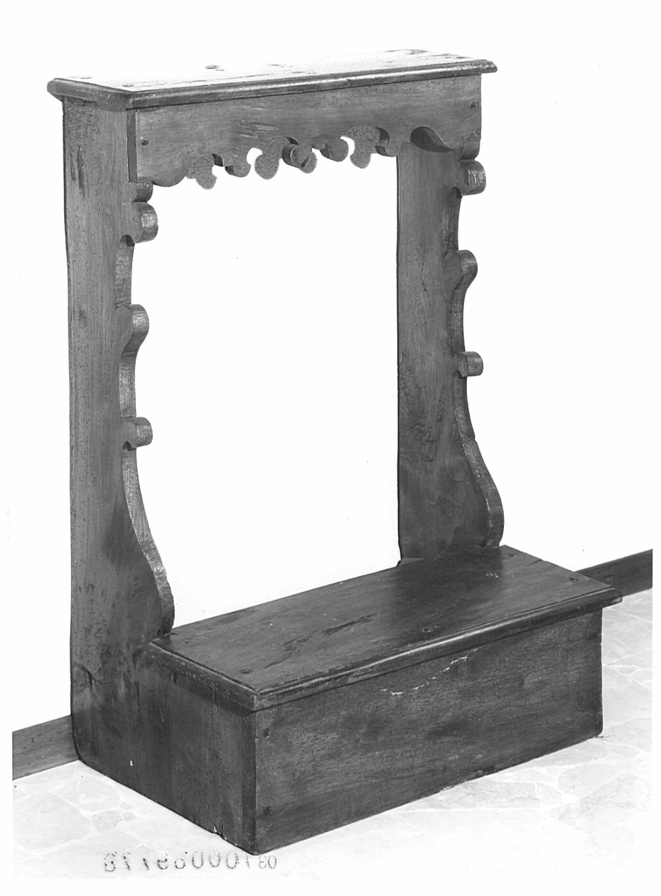 inginocchiatoio, opera isolata - bottega bergamasca (sec. XVIII)