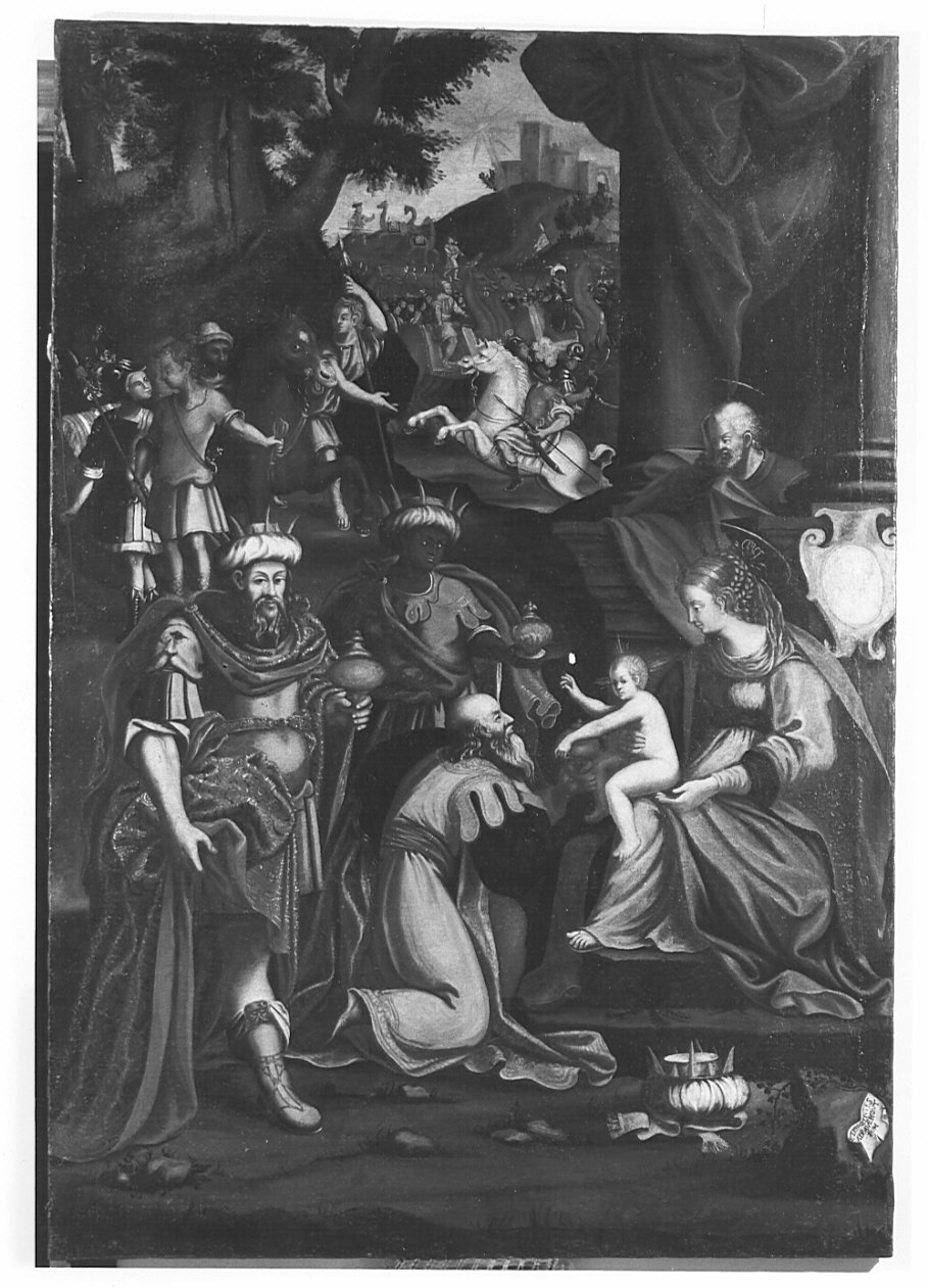 adorazione dei Re Magi (dipinto, opera isolata) - ambito veneto (sec. XVII)