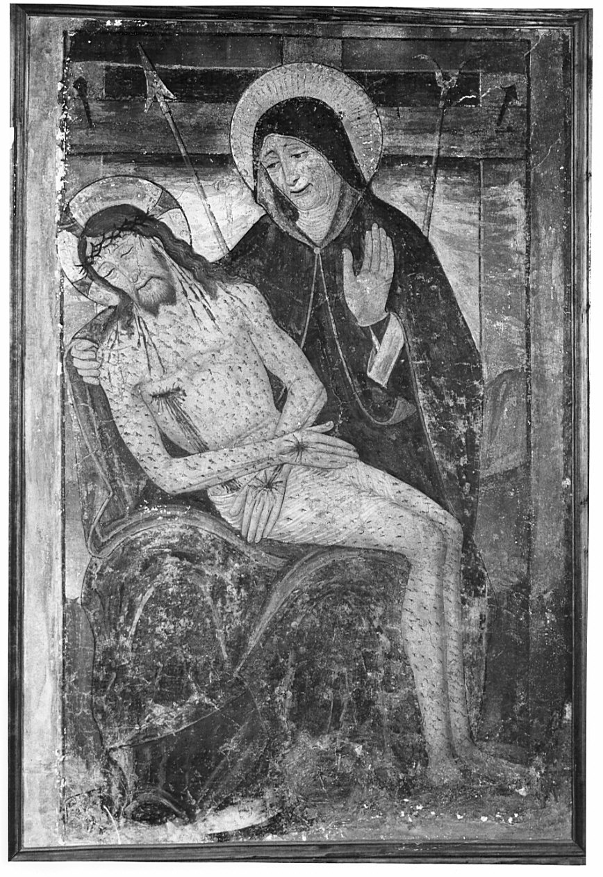 Pietà (dipinto, opera isolata) - ambito lombardo (sec. XVI)