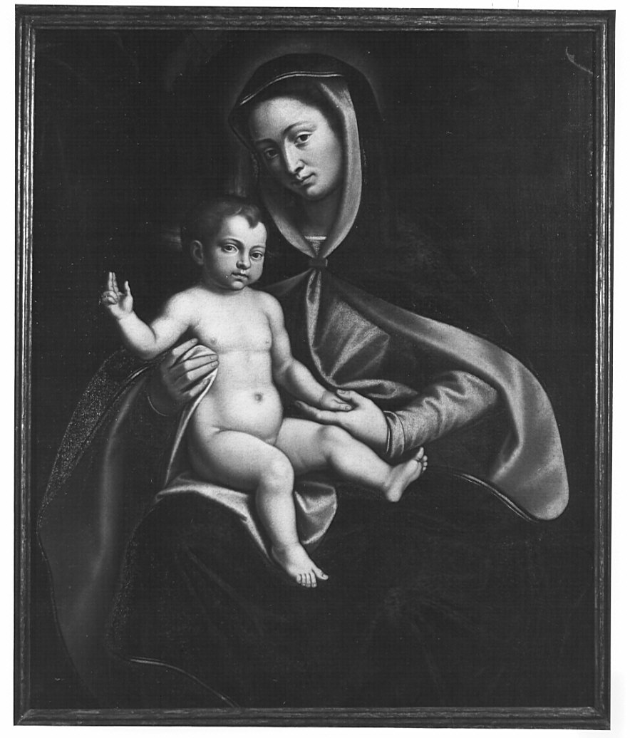 Madonna con Bambino (dipinto, opera isolata) - ambito lombardo (sec. XVII)