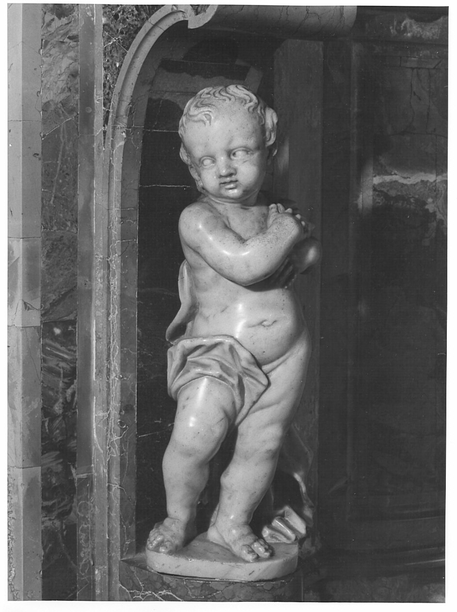 putto (statua, elemento d'insieme) di Manni Pietro Giacomo di Cazzaniga (cerchia) (seconda metà sec. XVIII)