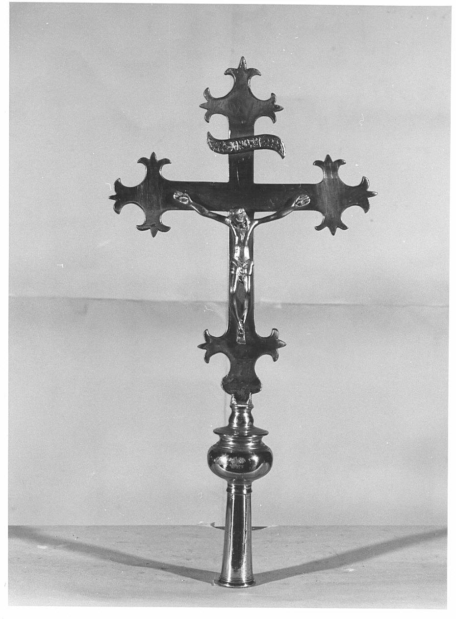 croce processionale, opera isolata - bottega lombarda (sec. XVII)
