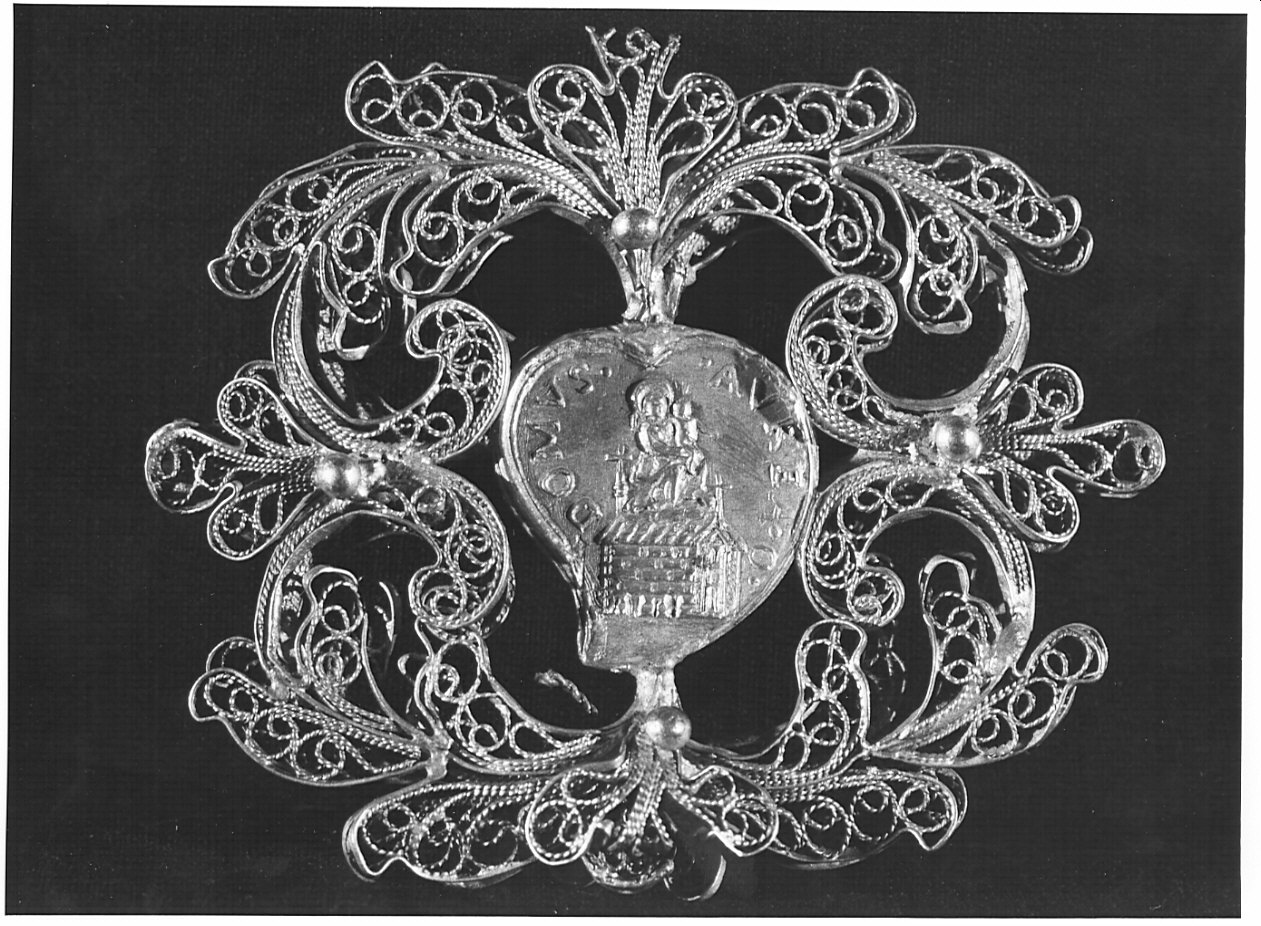 Madonna di Loreto/ San Francesco d'Assisi riceve le stimmate (medaglia devozionale, opera isolata) - bottega lombarda (sec. XVIII)