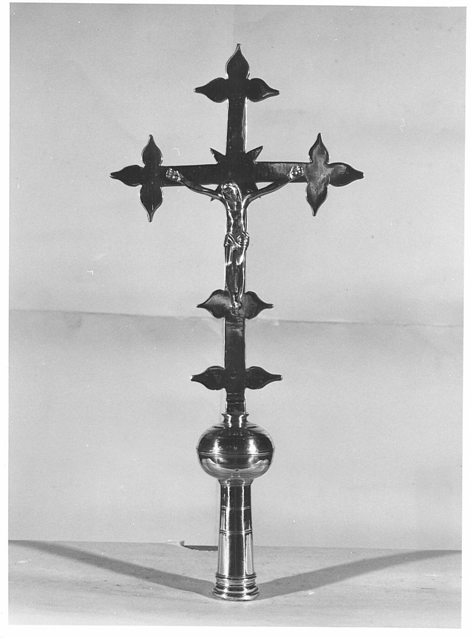 croce processionale, opera isolata - bottega bergamasca (sec. XVII, sec. XIX)