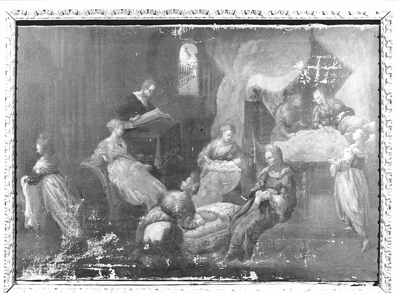 nascita di Maria Vergine (dipinto, opera isolata) - ambito lombardo (secc. XVII/ XVIII)