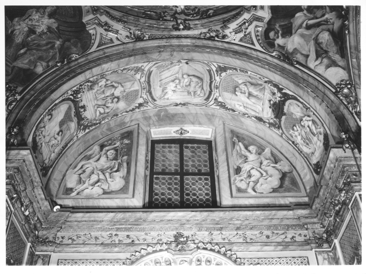 Misteri del rosario (Misteri gaudiosi) (dipinto, ciclo) di Monti Francesco, Zanardi Giovanni (sec. XVIII)