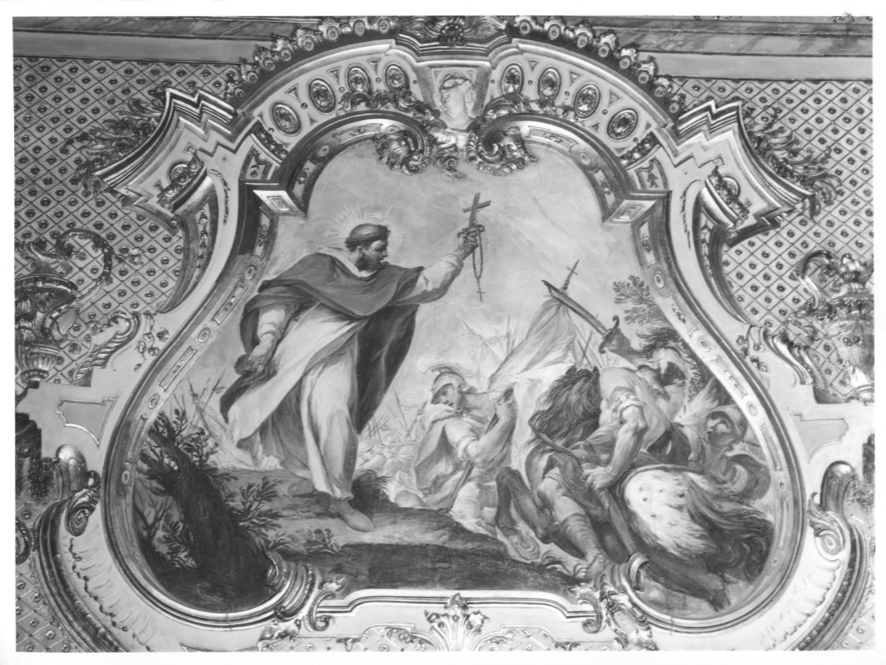 San Domenico alla crociata contro gli Albigesi (dipinto, ciclo) di Monti Francesco, Zanardi Giovanni (sec. XVIII)
