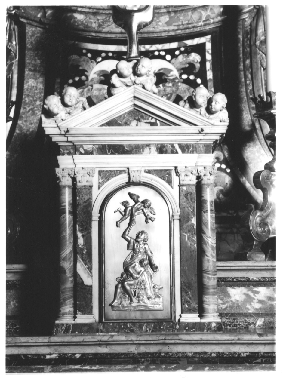 tabernacolo - a frontale architettonico, complesso decorativo di Manni Andrea (bottega), Manni Pietro Antonio (bottega), Manni Giacomo (bottega), Manni Carlo Antonio (bottega) (secc. XVIII/ XIX)