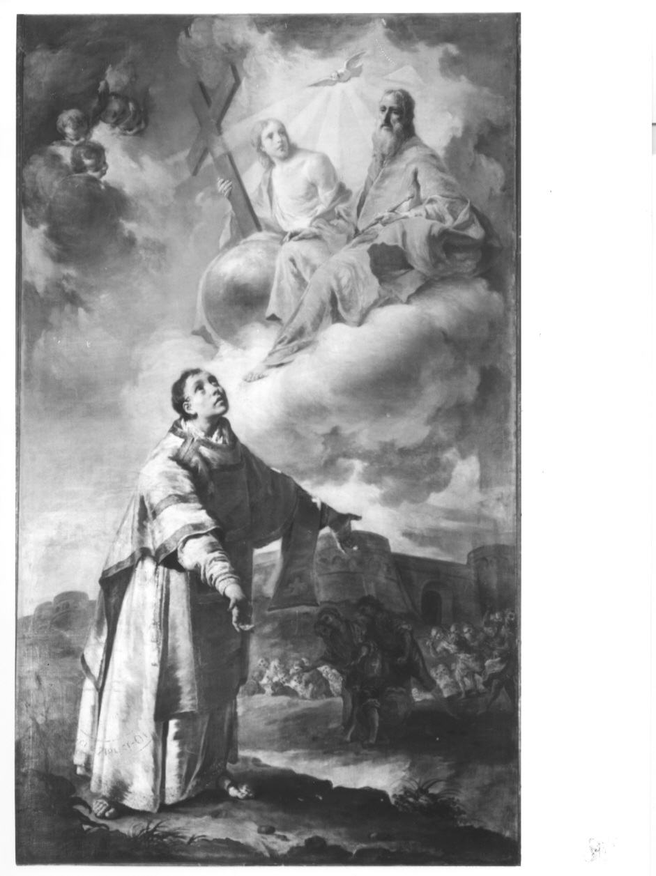 lapidazione di Santo Stefano (pala d'altare, opera isolata) di Capella Francesco detto Daggiù (sec. XVIII)