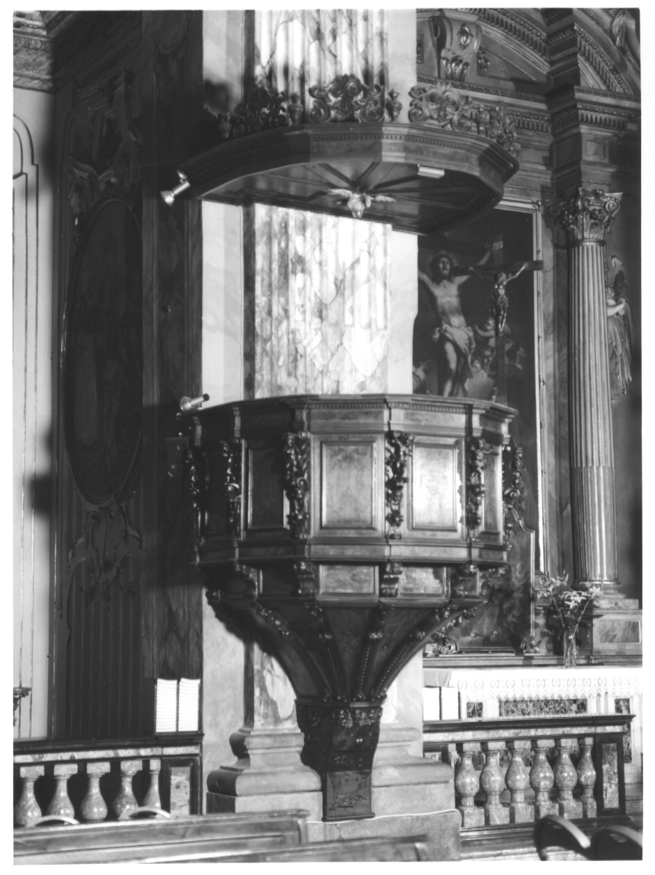 pulpito, opera isolata - ambito bergamasco (sec. XVII)
