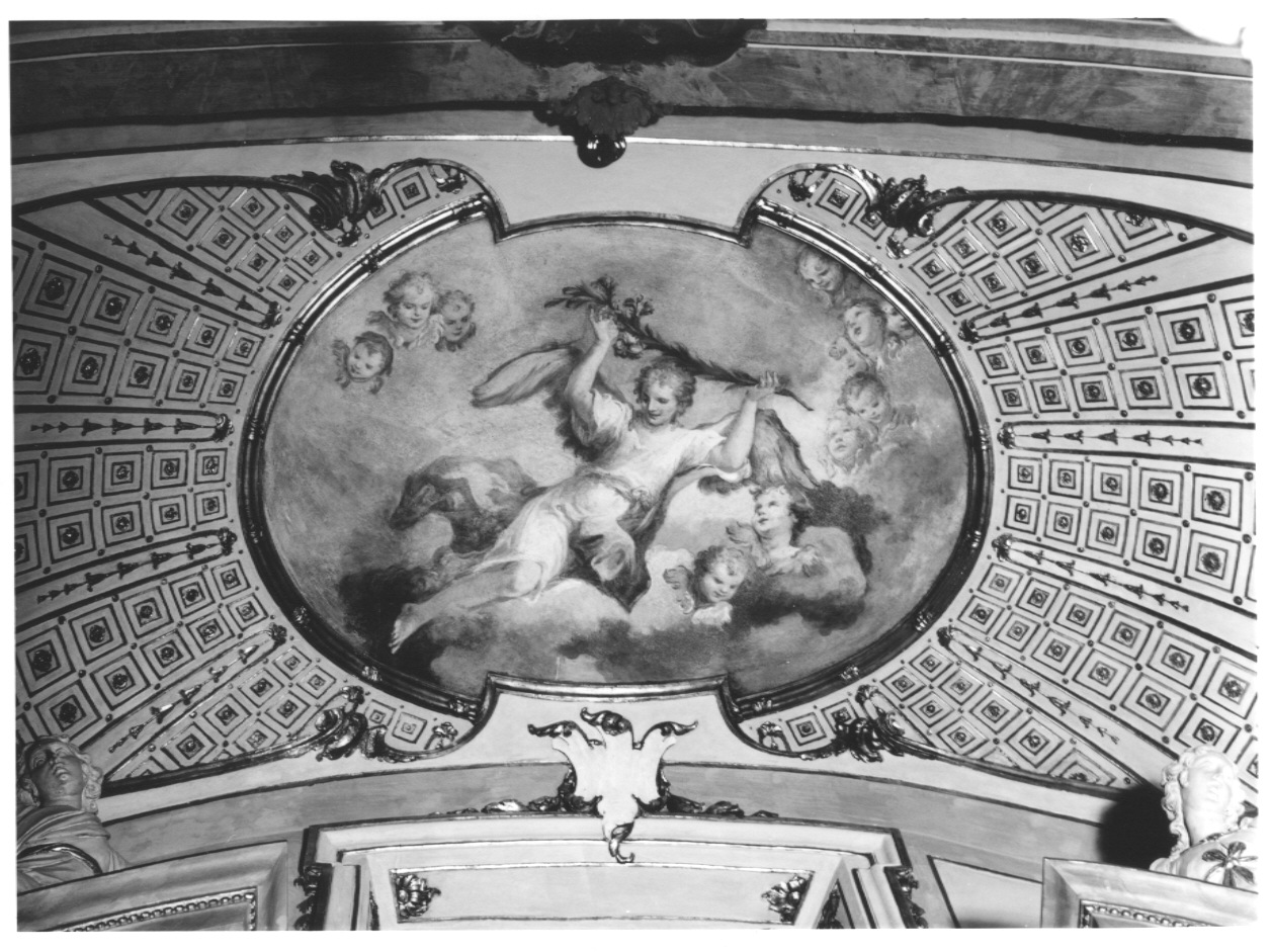 angelo con giglio/ cherubini (dipinto, ciclo) di Picenardi Mauro (sec. XVIII)