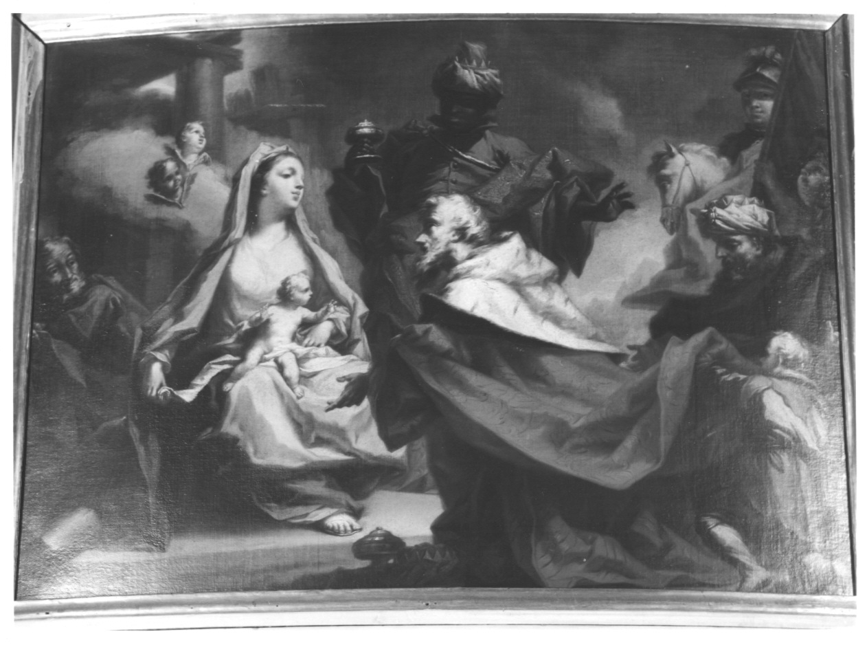Adorazione dei Magi, adorazione dei Re Magi (dipinto, ciclo) di Anselmi Giorgio (sec. XVIII)