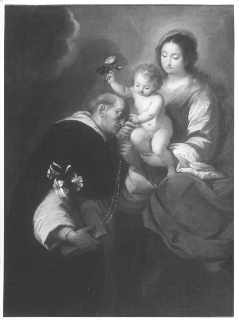 Madonna del Rosario (dipinto, opera isolata) di Nuvolone Giuseppe (attribuito) (secc. XVII/ XVIII)