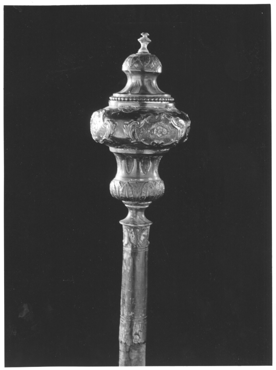 mazza da cerimonia, opera isolata - bottega lombarda (fine/inizio secc. XVIII/ XIX)