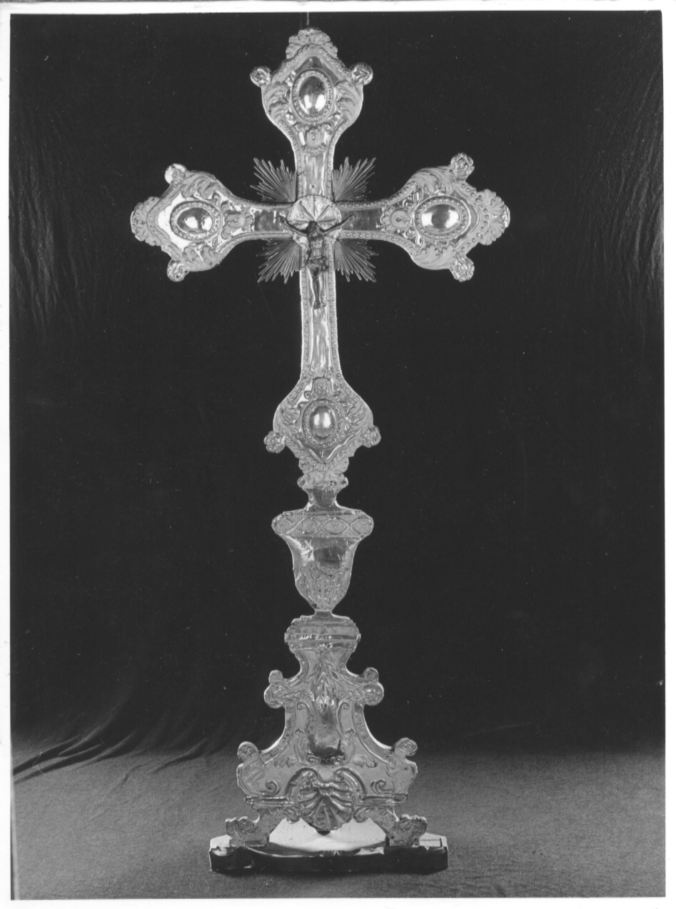 croce d'altare, opera isolata - bottega lombarda (fine/inizio secc. XVIII/ XIX)