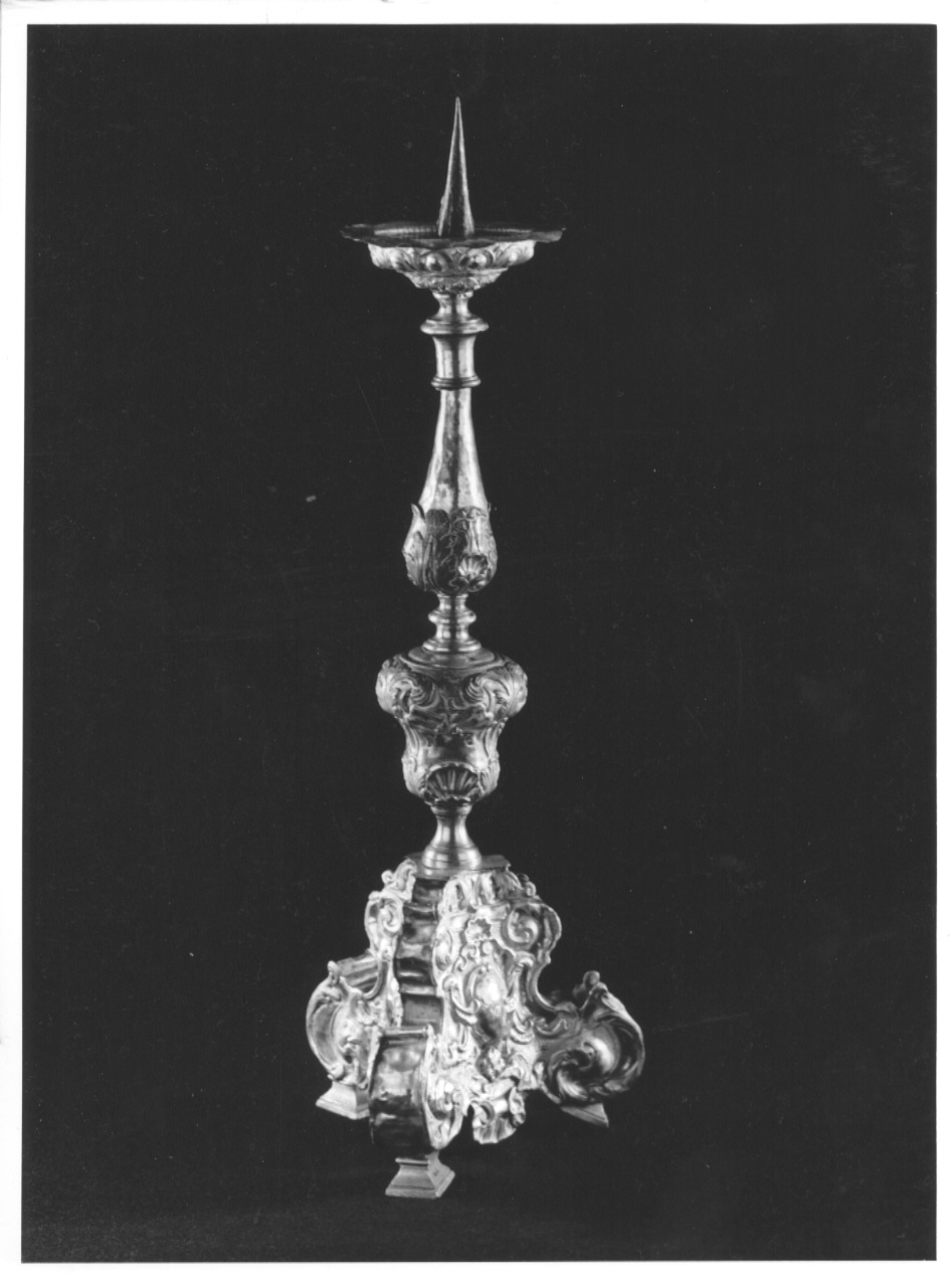 candeliere d'altare, serie - bottega lombarda (seconda metà sec. XVII)