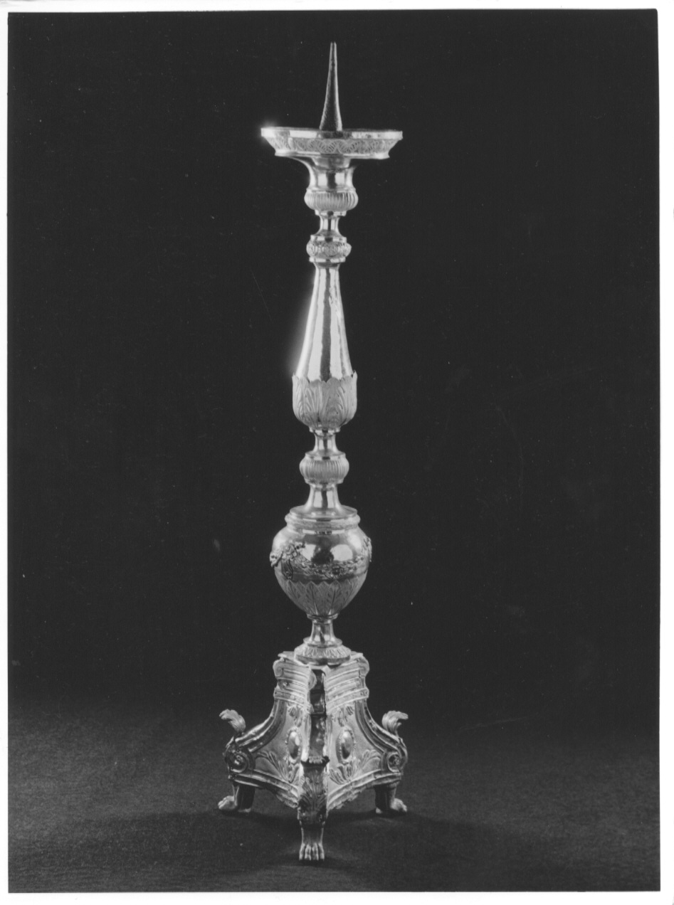 candeliere d'altare, serie - bottega lombarda (primo quarto sec. XIX)